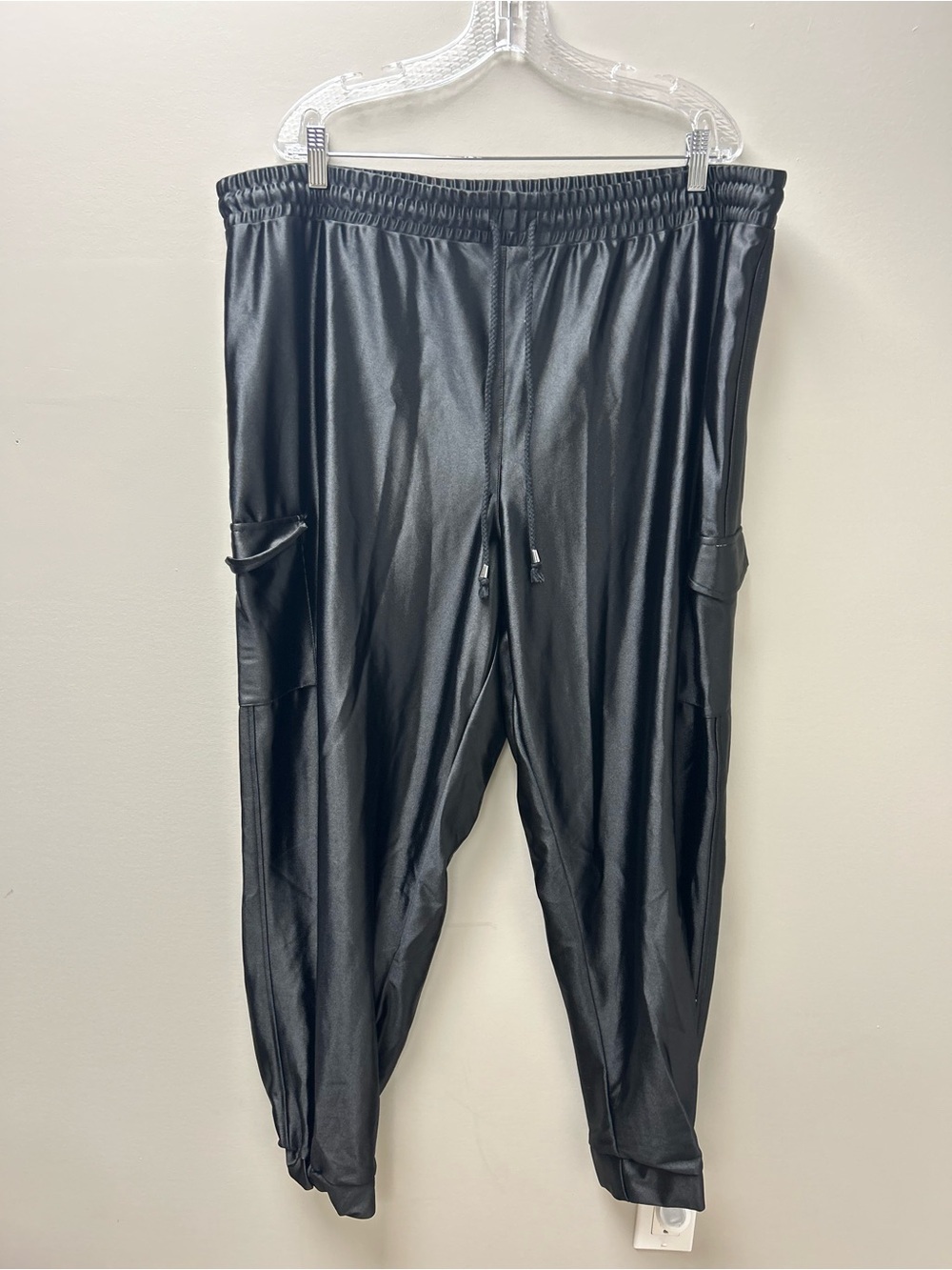 George Women’s Black Satin Cargo Joggers